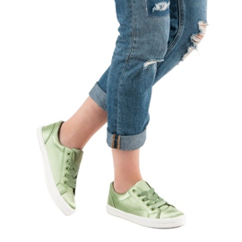 Kylie Szatén cipők zöld 1