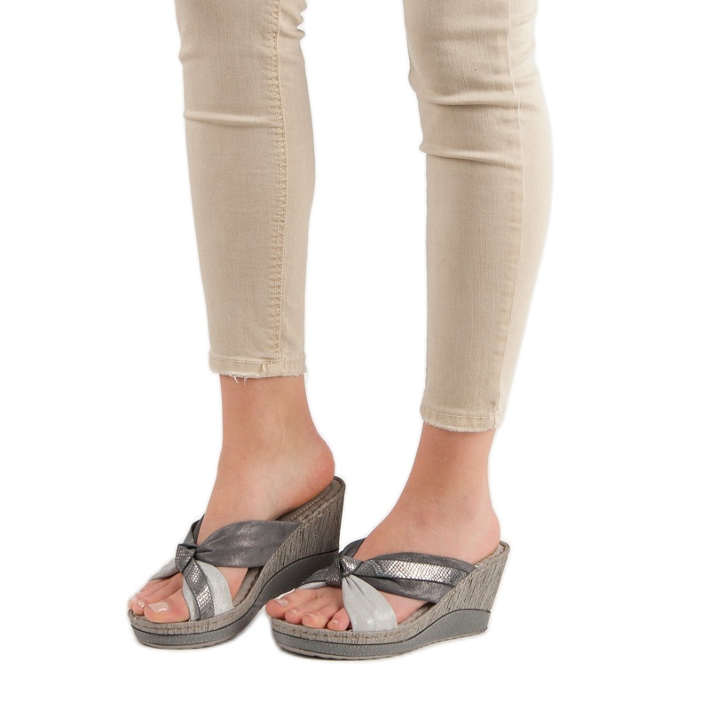 VINCEZA ék szandál szürke 1