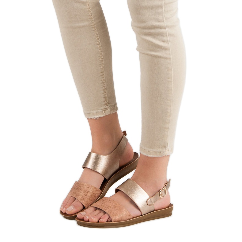 Kényelmes VINCEZA szandál sárga 2