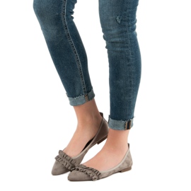 Corina Velúr balerinák sallangokkal barna 1