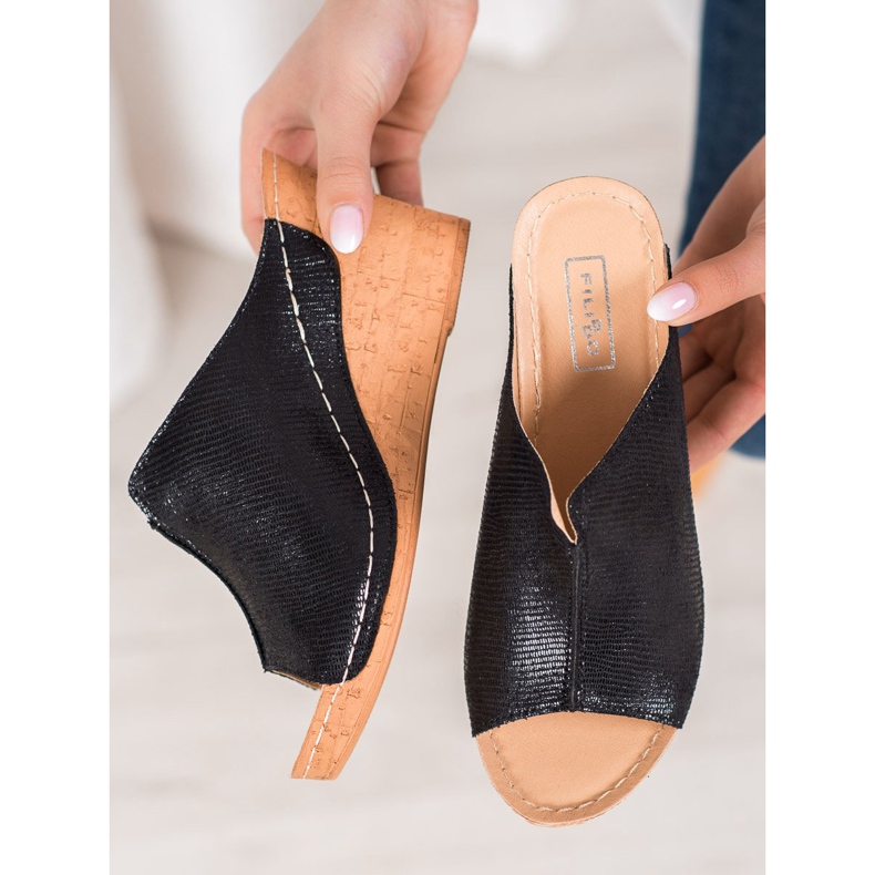 Filippo Fekete ék papucs 1