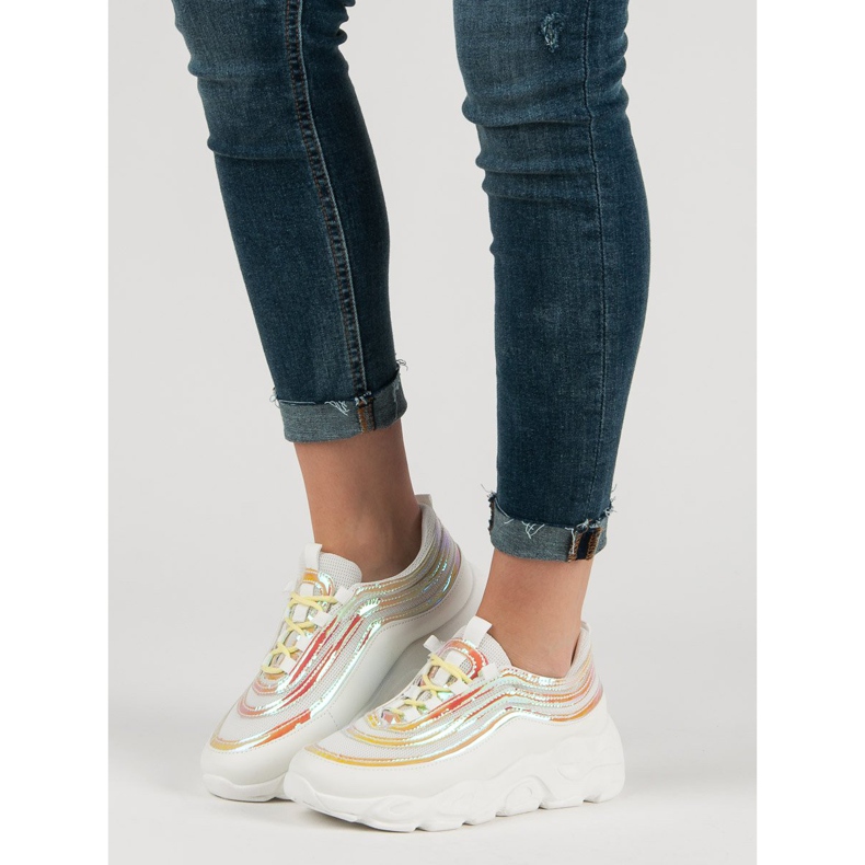 Könnyű sportcipő fehér sokszínű 2