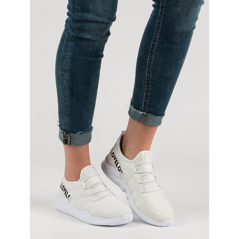 Fehér textil sportcipő 1