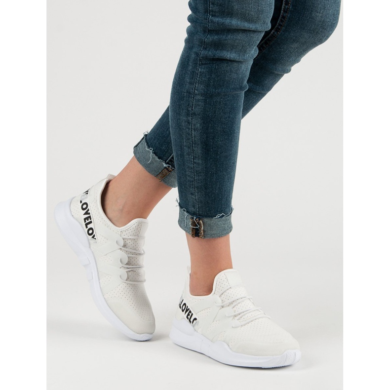 Fehér textil sportcipő 2