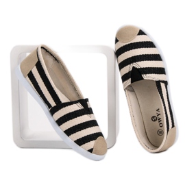 Csíkos Slipons fekete barna 2 Csíkos Slipons fekete barna 2