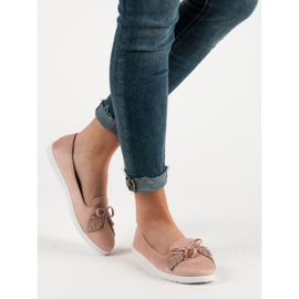 Comer Por -velúr balerinák rózsaszín 1