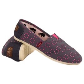 L. Day Csúsztatható Espadrilles szürke rózsaszín 1