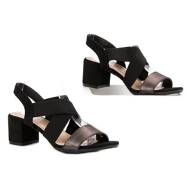 Filippo Szandál Vinceza csillogással fekete 2