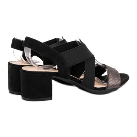 Filippo Szandál Vinceza csillogással fekete 1