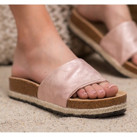 Kylie Fényes rózsaszín papucs 1