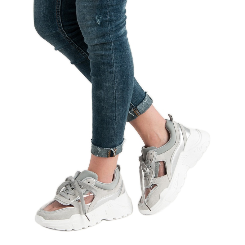 Átlátszó cipők szürke 2