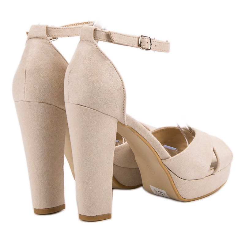 Seastar Kényelmes magas sarkú szandál barna 1