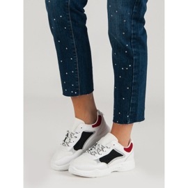 Kényelmes sportcipő fehér sokszínű 2