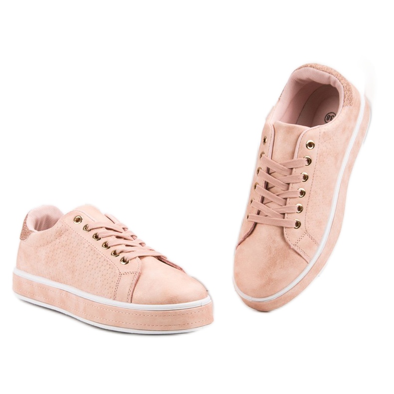 Fűzős sportcipő rózsaszín 1