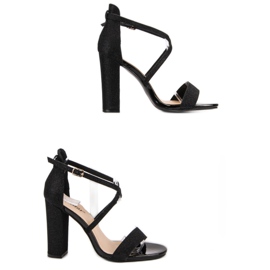 Seastar Elegáns szandál csillogással fekete 1