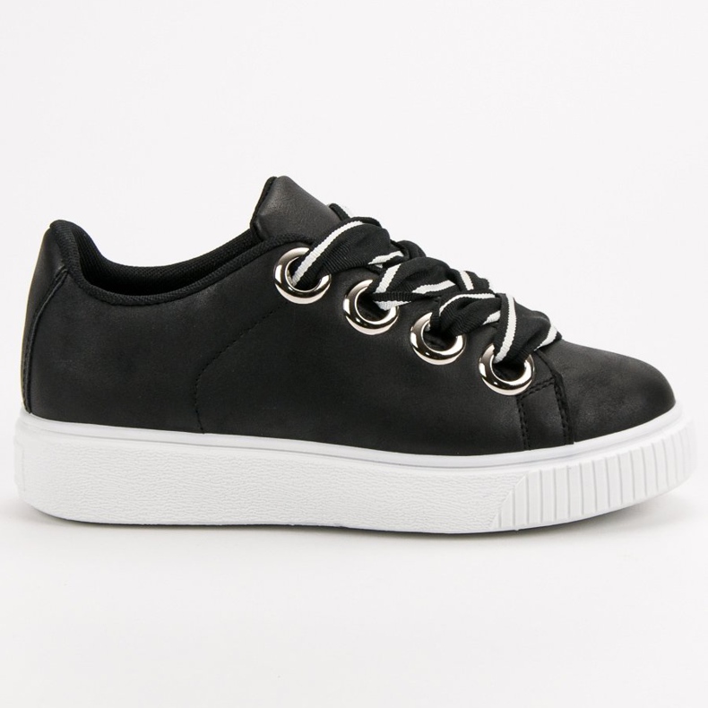 Sportcipő csillogással fekete 2