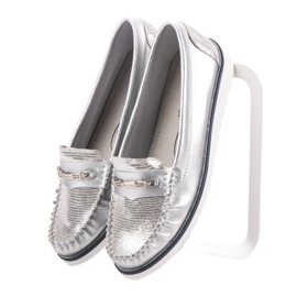 Filippo Kényelmes bőr cipők szürke 1