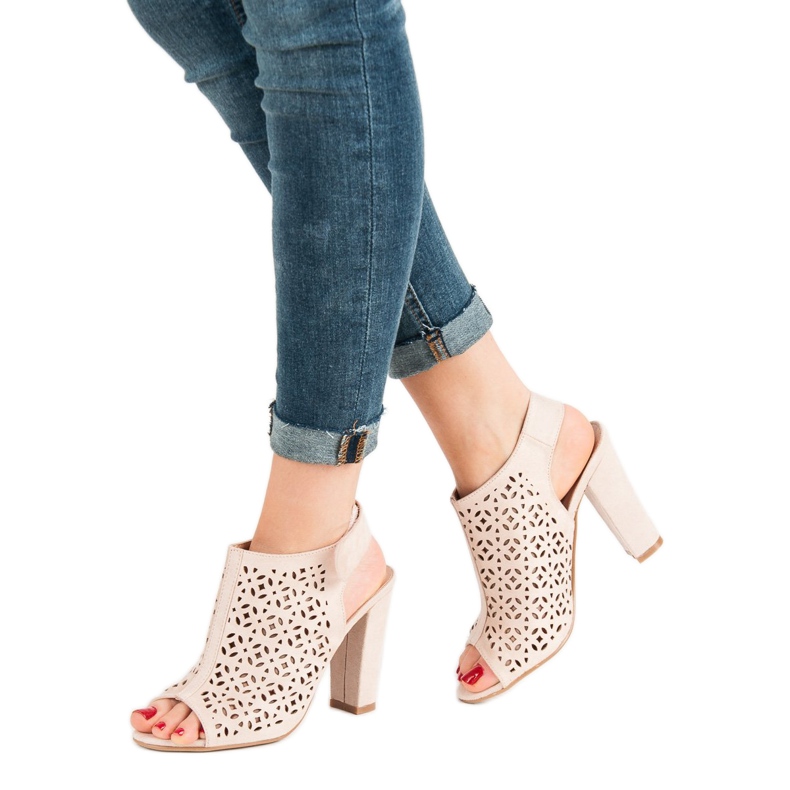 Queen Vivi Áttört szandál felsőrésszel rózsaszín 1