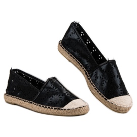 Cm Paris Textil espadrillák fekete 2