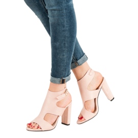 Seastar Elegáns velúr szandál rózsaszín 1