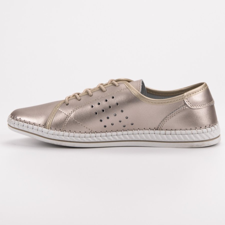 Kylie Fűzött bőrcipő aranysárga 2