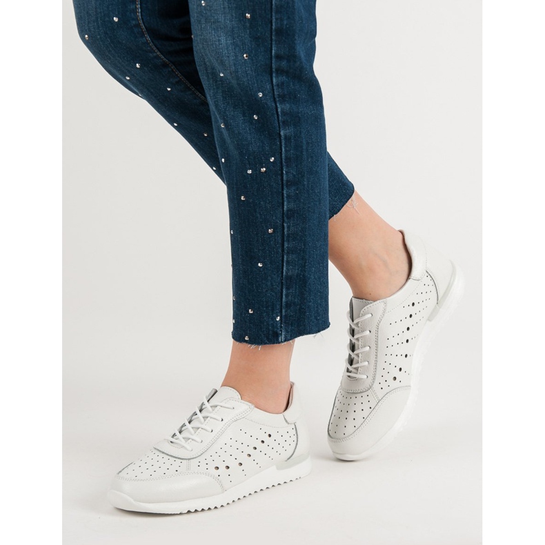 Kylie Fehér bőr cipő 2