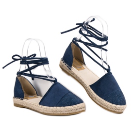 Seastar Kötött espadrillák kristályokkal kék 2
