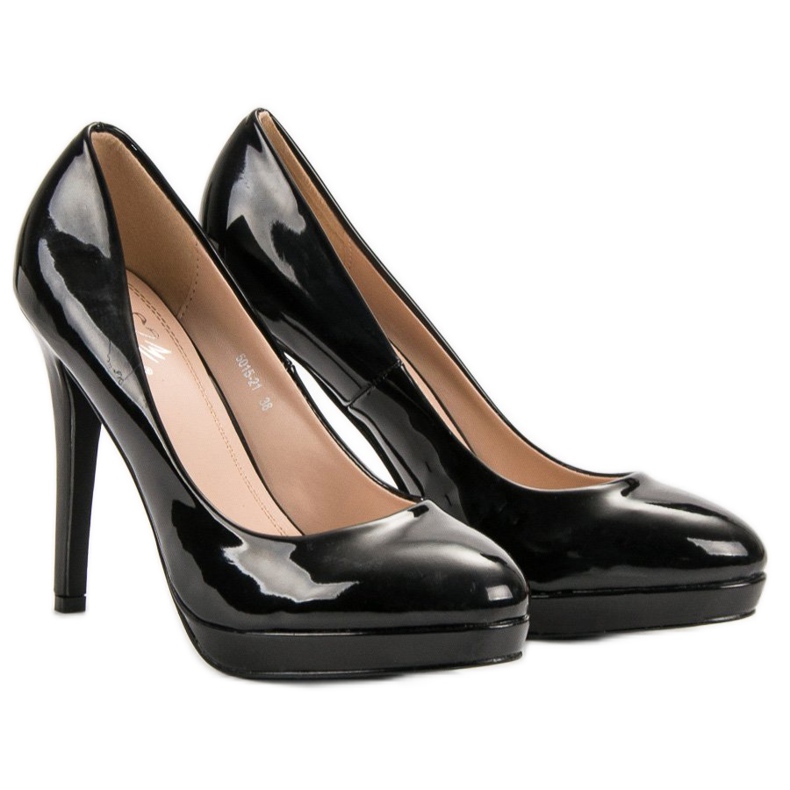 Small Swan Lakkozott csapok a platformon fekete 1 Small Swan Lakkozott csapok a platformon fekete 1