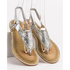 Encor Ezüst japán szandál szürke 1