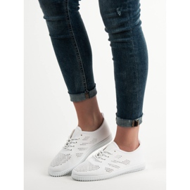 SHELOVET Textil fűzős lábbeli fehér 1