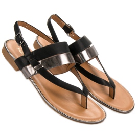 Small Swan Japán szandál fekete 2