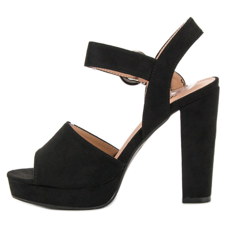 SHELOVET Fekete szandál a platformon 1
