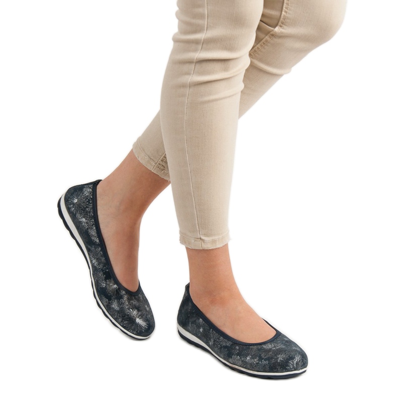 Filippo Bőr balerinák kék 1