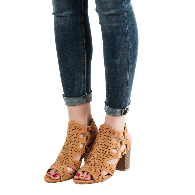 Goodin Divatos mustár szandál sárga 2