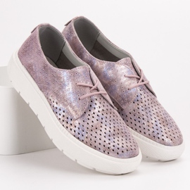 Goodin Könnyű bőr cipő rózsaszín sokszínű 1