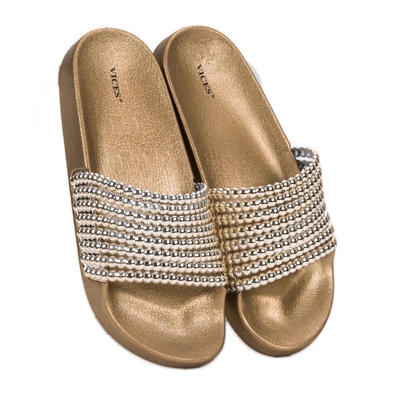 Divatos VICES papucs sárga 1