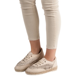 Cipő flitterekkel VICES barna 1