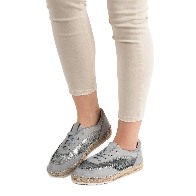 Cipő flitterekkel VICES szürke 2