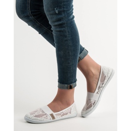 SHELOVET Csipke balerinák fehér 2