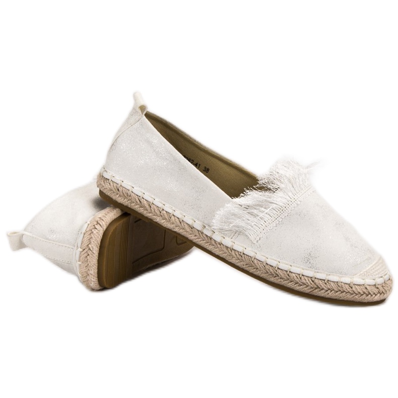 Lily Shoes Espadrilles szegéllyel fehér 2