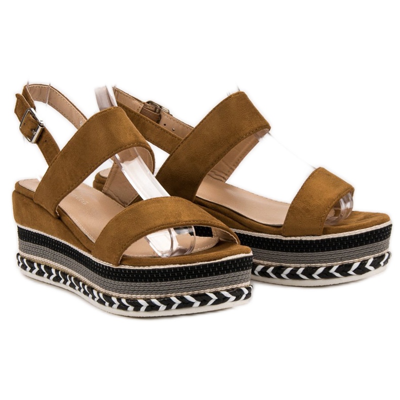 Primavera Boho Wedge szandál barna 1