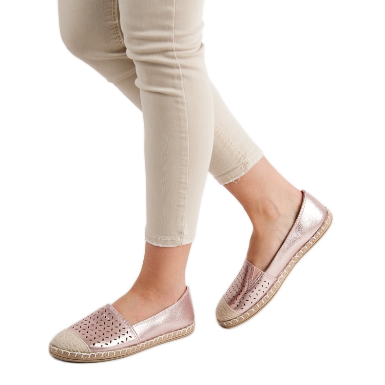 New Tlck Csillogó espadrillák rózsaszín 1