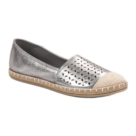 New Tlck Csillogó espadrillák szürke 1