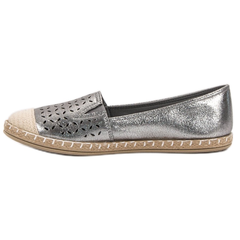 New Tlck Csillogó espadrillák szürke 2