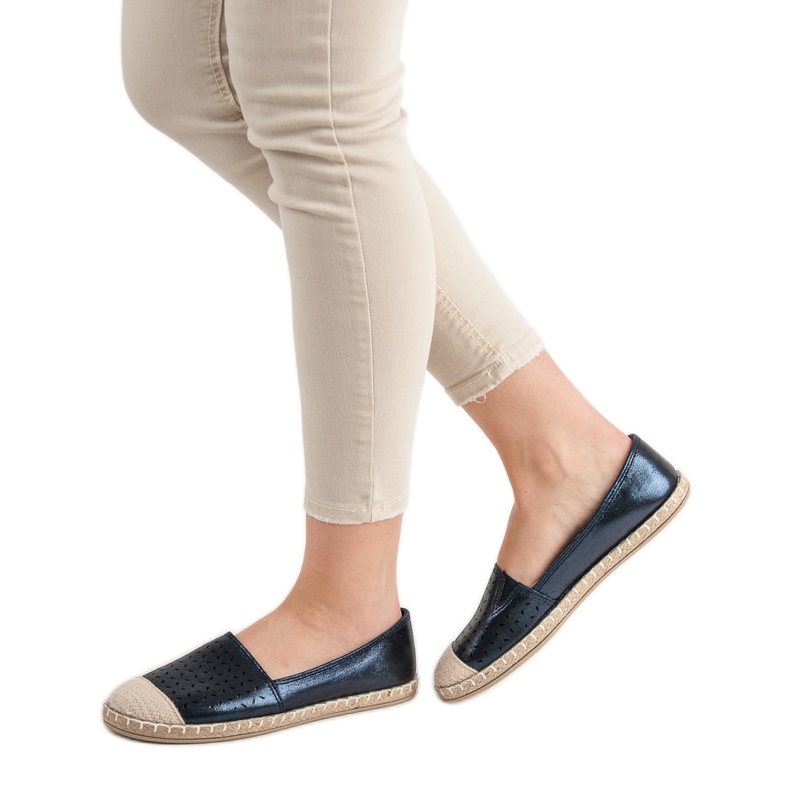 New Tlck Csillogó espadrillák sötétkék 1