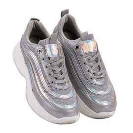 SHELOVET Cipők a platformon szürke 1