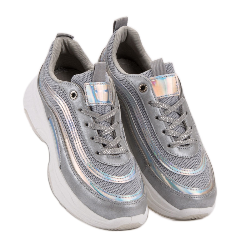 SHELOVET Cipők a platformon szürke 1