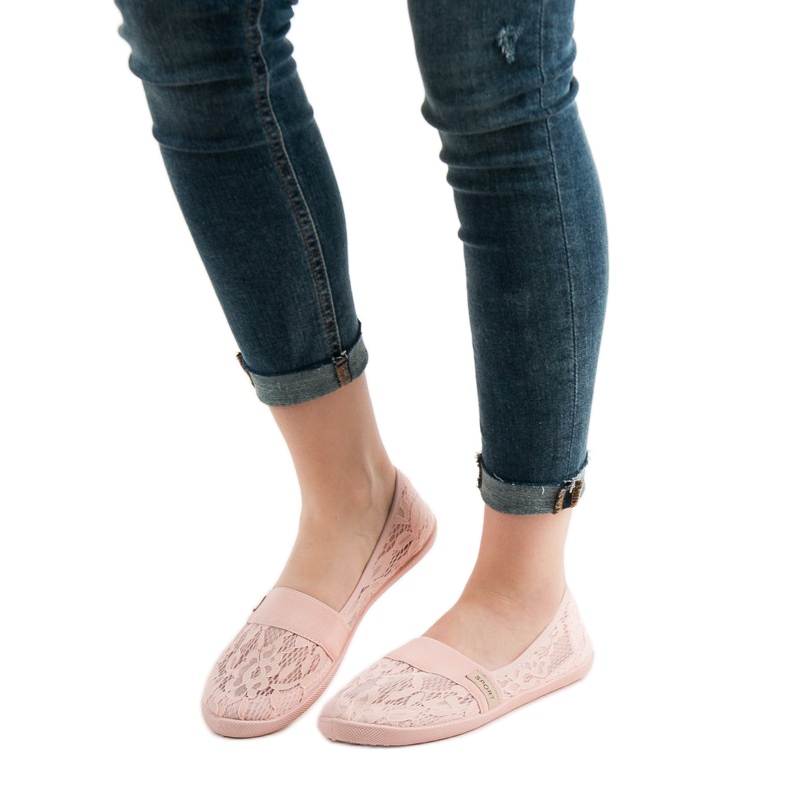 SHELOVET Csipke balerinák rózsaszín 1