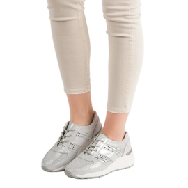 Bőr cipő VINCEZA szürke 2