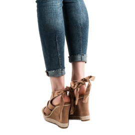 Anesia Paris Wedge szandál barna 1